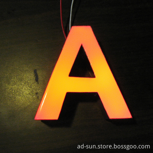 Face-Lit Plexiglas Letter